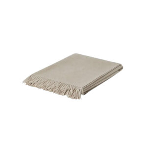Cashmere Plaid Throw With Fringe