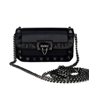 Rockstud Chain Pouch Clutch