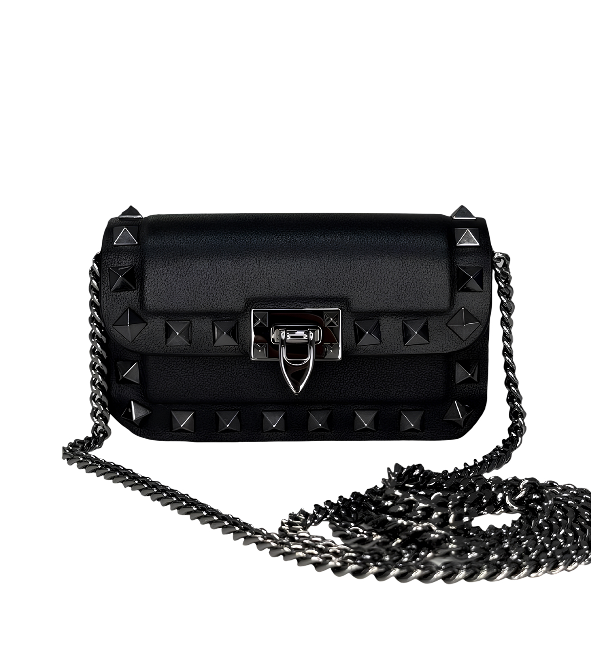 Rockstud Chain Pouch Clutch